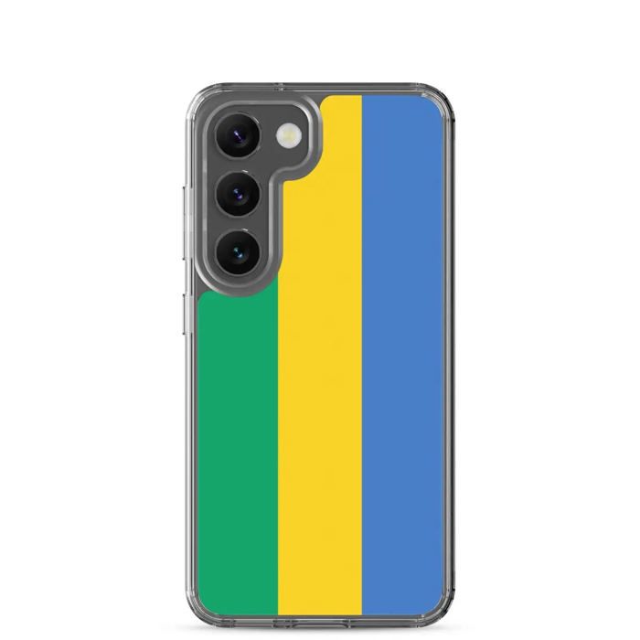 Coque Téléphone - Samsung - Galaxy S23 Plus - Drapeau Gabon - Souple - Multicolore