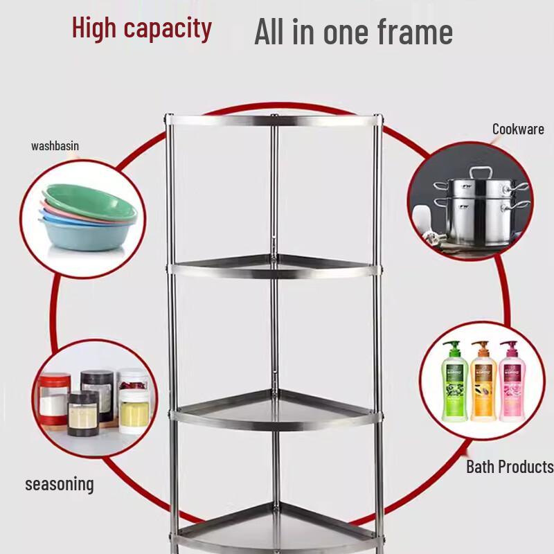 Yunshuang Dreieckiger Küchen-Aufbewahrungsständer