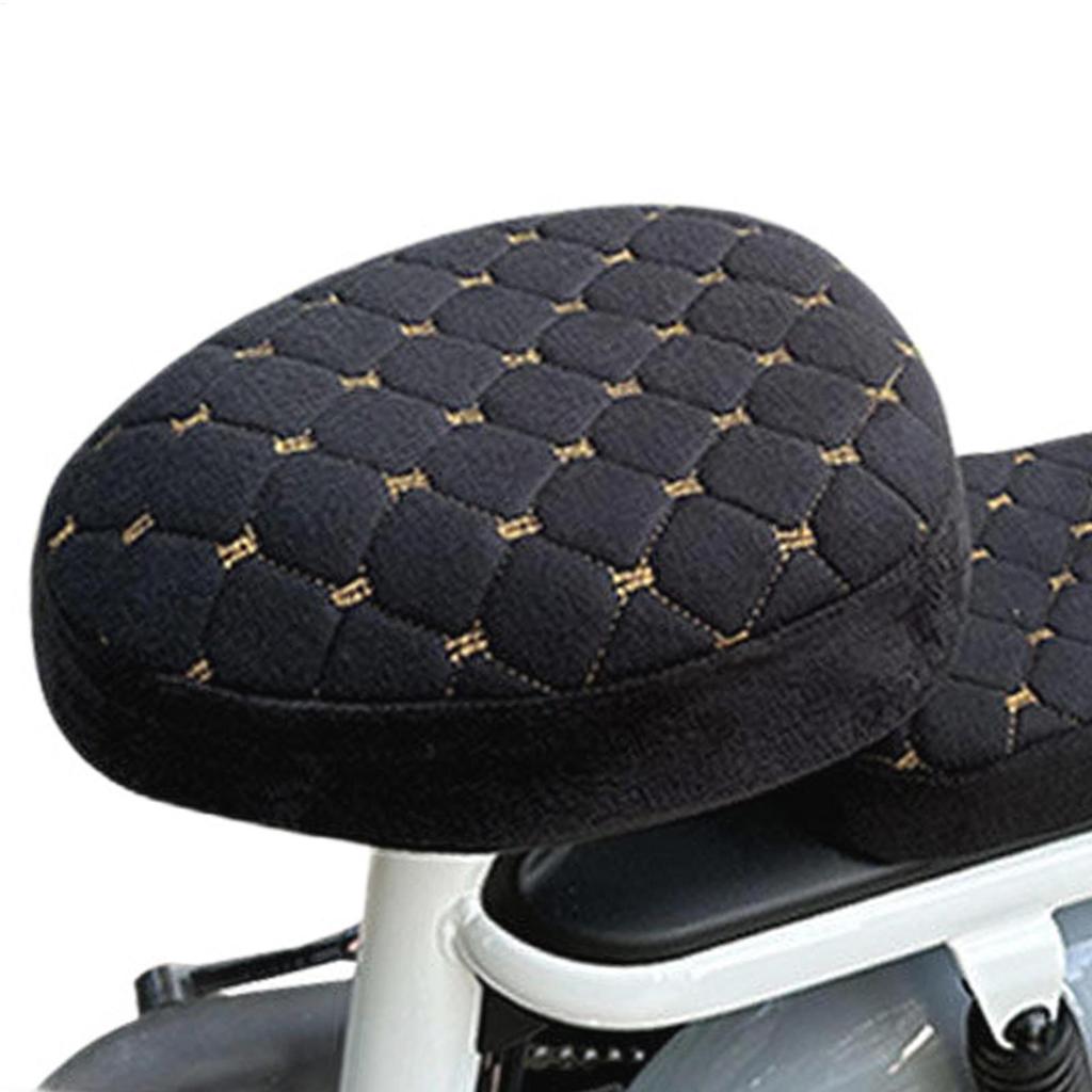 Motorcycle Seat Cover with Soft Fleece Pad Winter Electric Heating Cushion for Scooter Bike Snowmobile Delivery Riding Travel