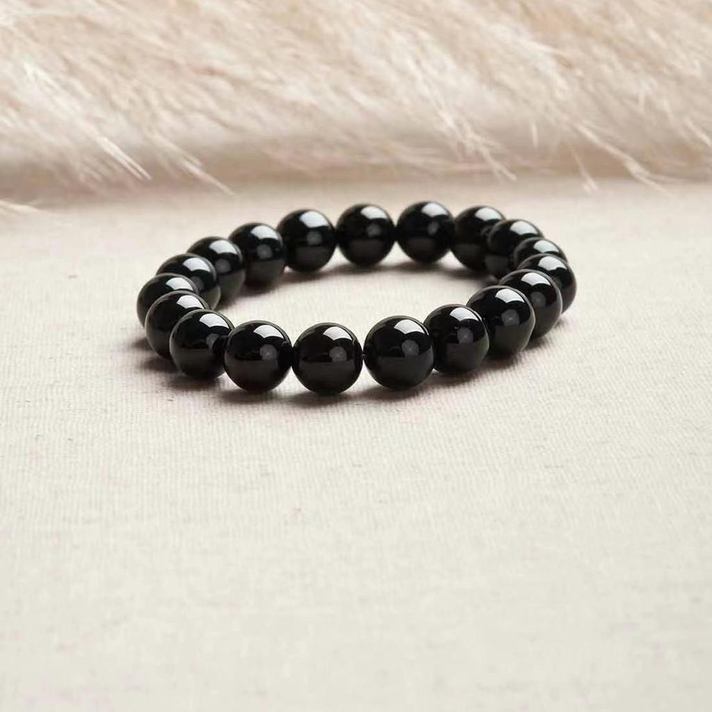 Unisex Black Agate Bracelet - Perfect for Birthdays and Holidays