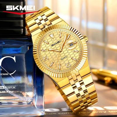 Men's Quartz Watch Classic Style Waterproof Luminous Date Display Stainless Steel Wristwatch For Women