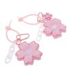 Pink Cherry Blossom Key Chain Fabric Sakura Pendant Cute Flower Key Ring Backpack Charms Car Decoration Bag Accessories