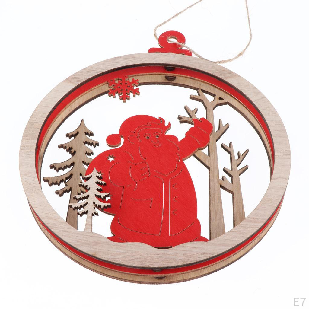 3D Reindeer Snowman Letter Wooden Pendent Hanging Christmas Ornament Reindeer/Snowman/Santa/Seasons