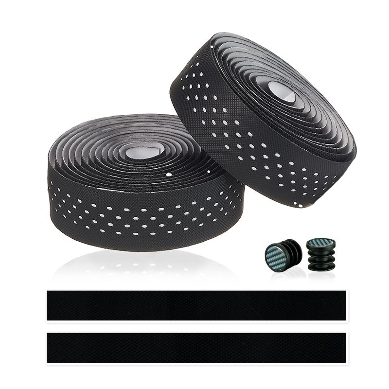 Soft Road Bike Bar Tape Cork EVA PU Bike Handlebar Tape Bar Tape Professional Cycling Damping Anti-Vibration Wrap With 2Bar Plug