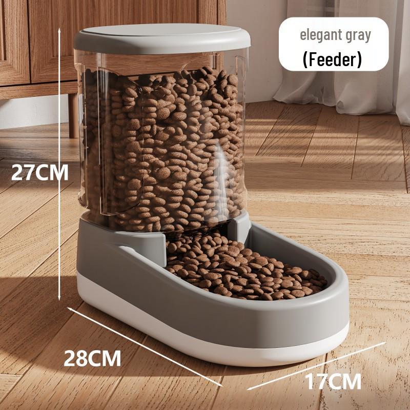 Automatic Pet Feeder & Water Dispenser for Dogs and Cats - Flowing Water Bowl Kettle