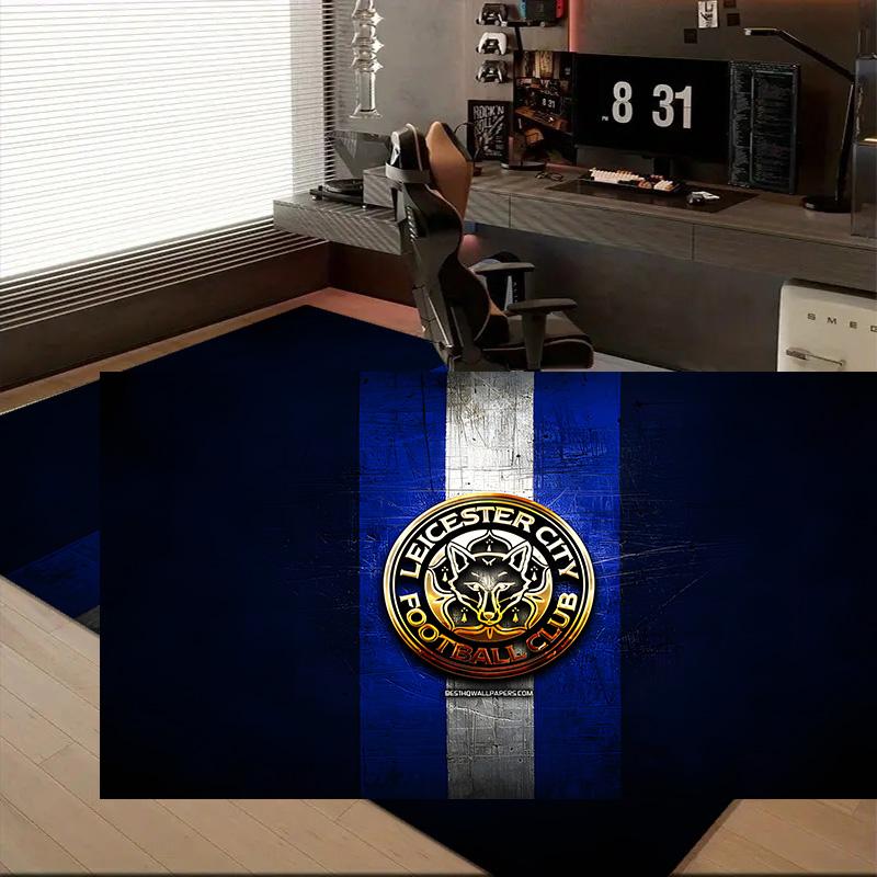 1PC Leicester Football Club Crest Floor Mat for Living Room, Game Rooms, Office, Bedroom, Office Floor Mat Playful Design, Christmas fan gifts