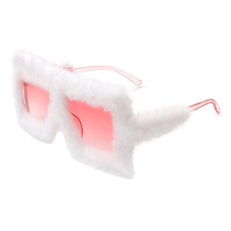 Pipi Kid Disco Furry Plush Sunglasses: Square Glasses, Christmas Mirror Decoration
