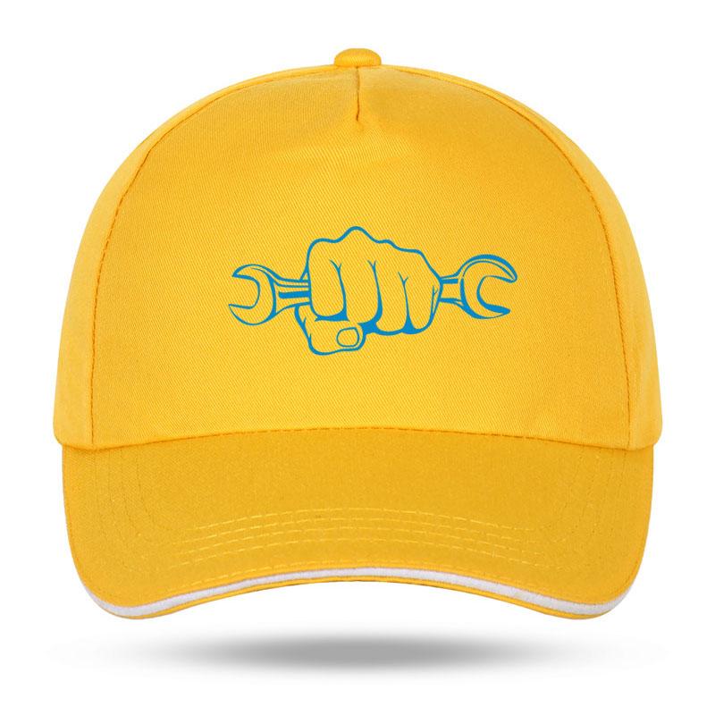 New Unisex Women Fashion Mechanic Holding A Wrench Funny Baseball Caps for Hip Hop Cotton Trucker Cap Bone Dad Hats