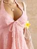 Summer 2026 Women's V-neck Halter Bikini with Ruffle Cover-up