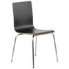 Black plywood chair with stainless steel frame. Model WERDI B