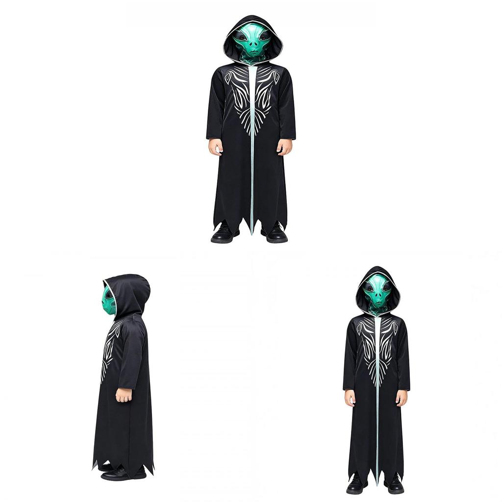 Alien-Schattenkostüm für Kinder mit Aufdruck für Halloween-Bühnenauftritte
