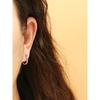 14K Bling C-formad Inner Conch Piercing Tvåvägsörhängen