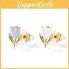 Flower Alloy Cute Stud Earrings For Women Delightful Mini Floral Design Perfect For Any Occasion
