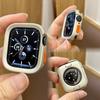 TPU Weiche Hülle für Apple Watch S10 - Weiche Hülle Sturzsicher Halbe Abdeckung ohne Glas Zweifarbige Abdeckung für iWatch10/9/8/7/6/5/4/3/2/1/Se/Ultra/ultra2