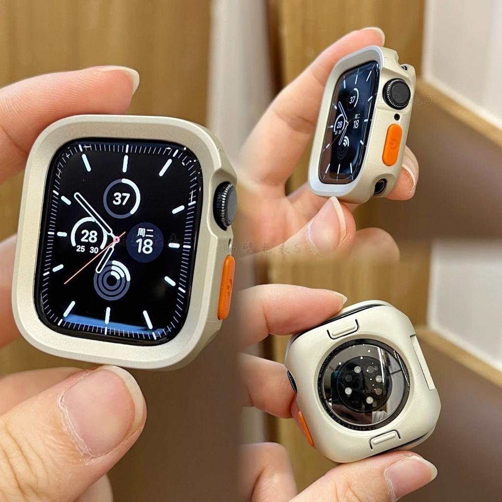 TPU Weiche Hülle für Apple Watch S10 - Weiche Hülle Sturzsicher Halbe Abdeckung ohne Glas Zweifarbige Abdeckung für iWatch10/9/8/7/6/5/4/3/2/1/Se/Ultra/ultra2