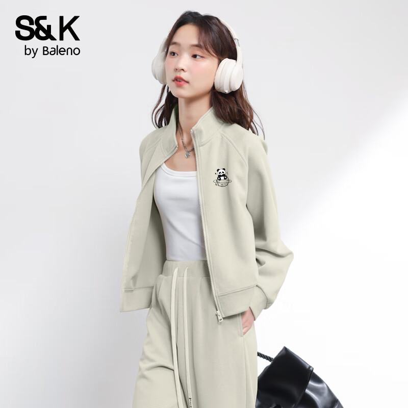 Baleno Women's S&K Stand Collar Cardigan Sweatshirt