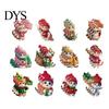 Seasonal Home Decoration Accessories Cute Kitten Christmas Tree Hanging Ornaments with Lanyards, Wooden Cat Animal Pendants, Decorative Charms