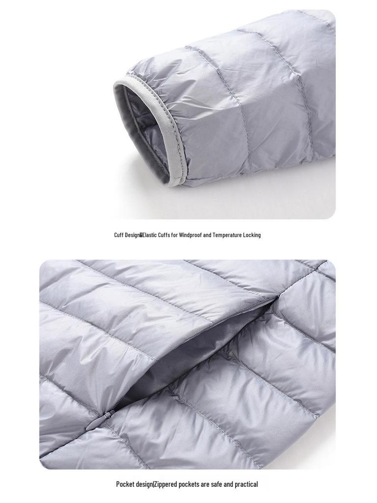 Outdoor Mountain Style Men's Lightweight Down Hoodie Jacket