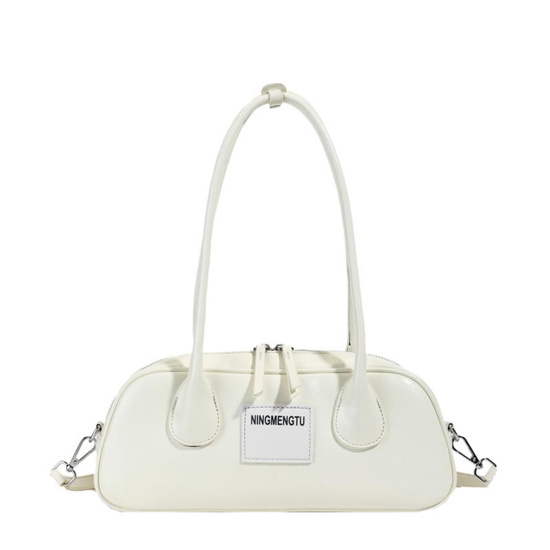 Neon Green Leather Shoulder Bag for Women - Trendy Baguette Handbag with Detachable Strap, Fashion Retro Purse