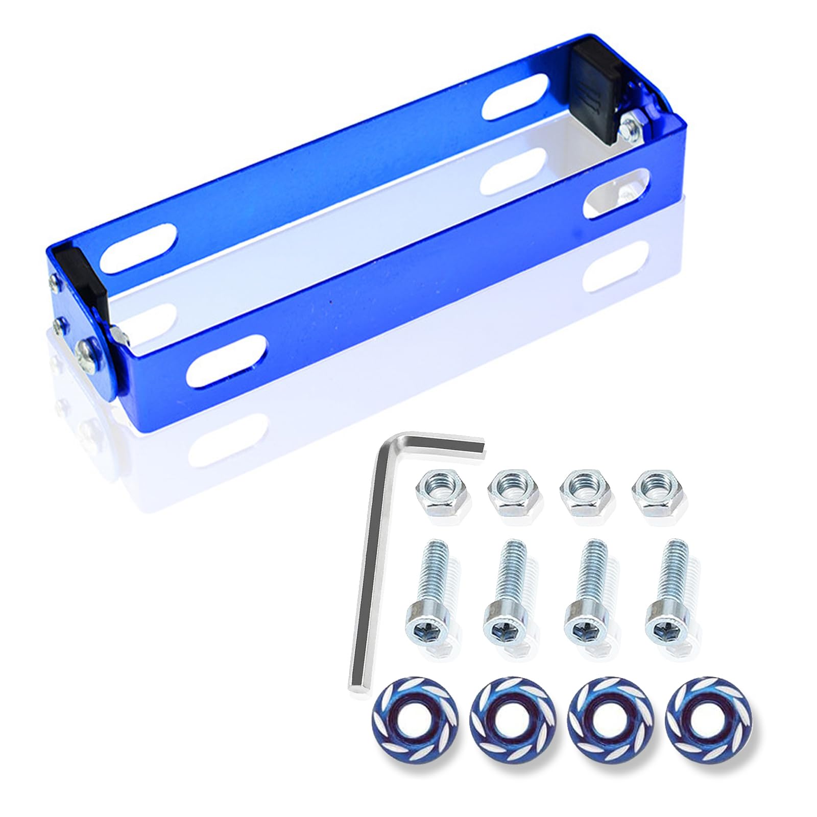 

Motorcycle License Plate Motorcycle License Plate Bar Plate Bracket Stainless Steel Easy Installation Universal синий