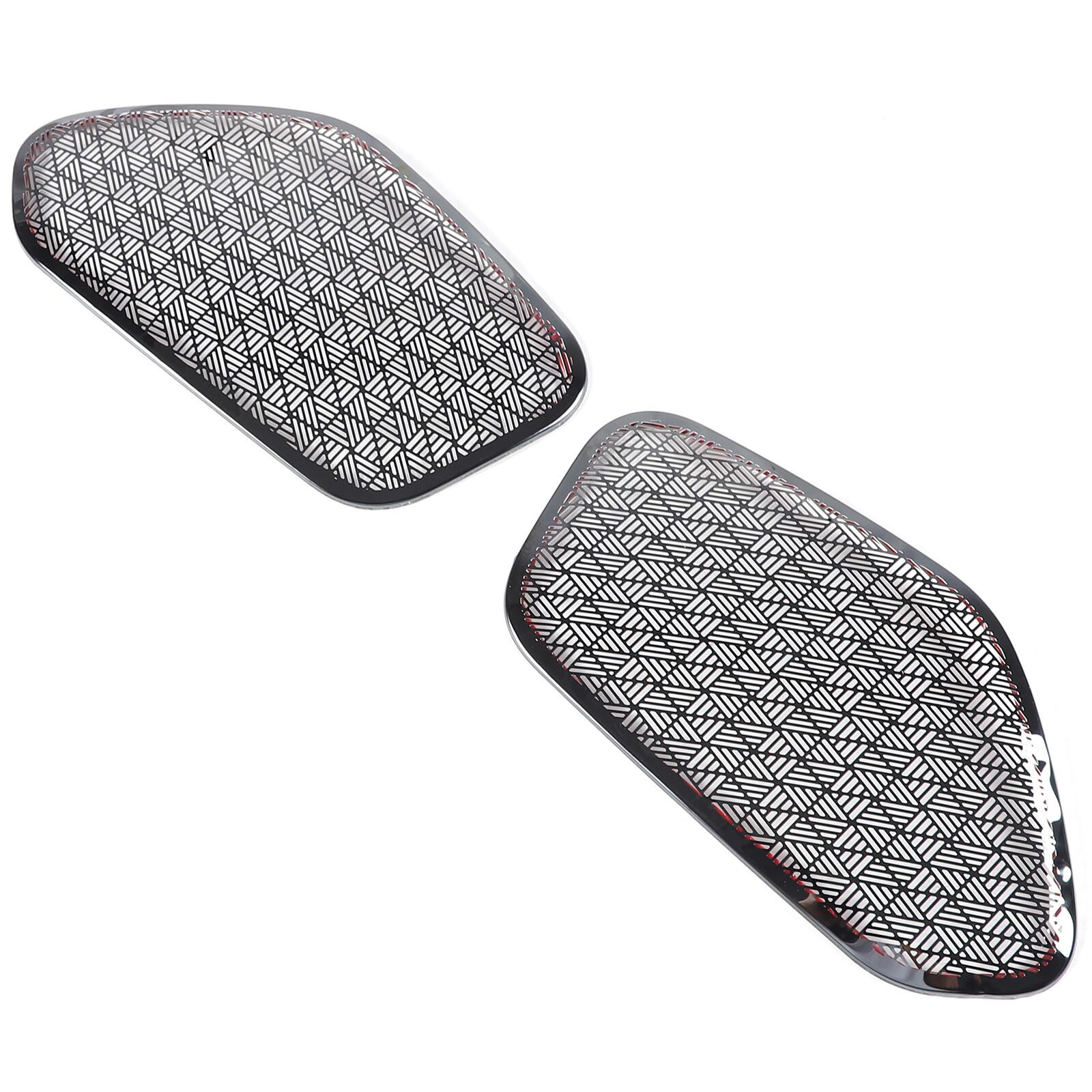 Black Stainless Steel Inner Door Speaker Cover Trim For BMW 5 Series G60 i5 24+