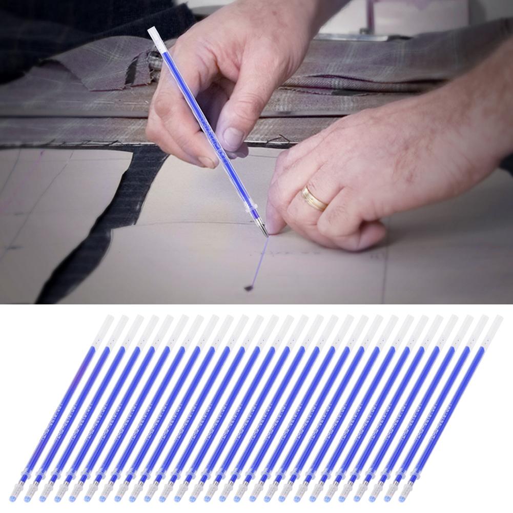 100 PCS Blue High Temperature Erasable Marker Refill Cutting Fabric Marker For Leather Crafts/Garment Sewing Accessories