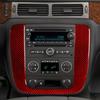 Red Carbon Fiber Central Console Frame Cover Trim For Tahoe/Silverado/Sierra