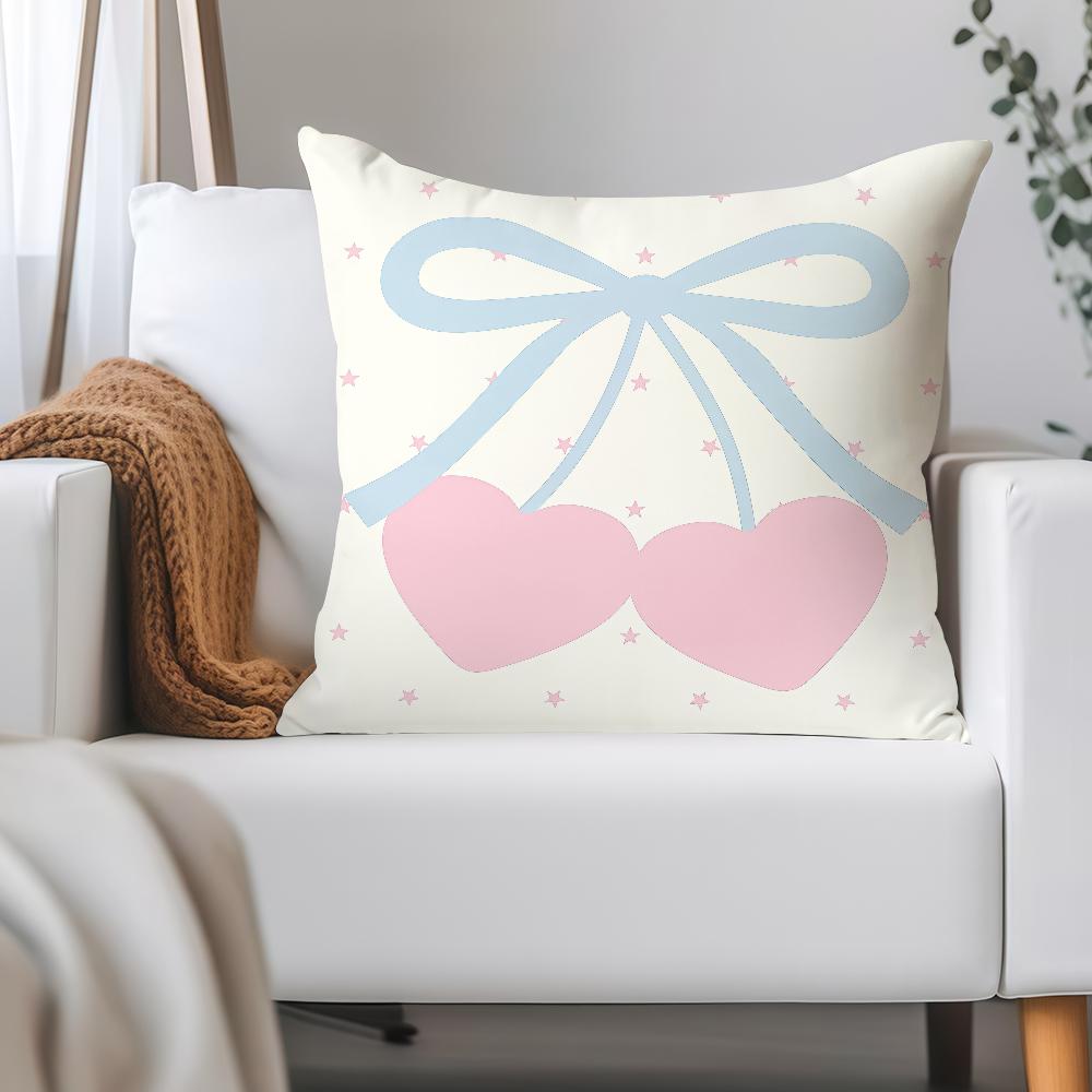 Kunst Rosa Schleife Kirsche Niedlich Kawaii Kissenbezug Anwendbarer Raum Für Gästezimmer Innenräume Autos Büro Hausdekoration