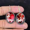 Kingman red mohave copper turquoise earring 925 sterling silver earring handmade jewelry vintage gemstone earrings silver jewelry for gifts