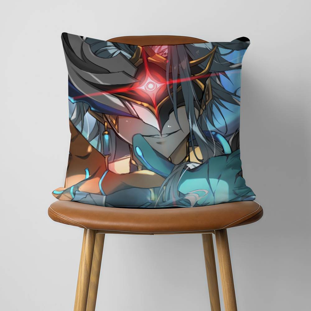 Dottore Genshin Impact xcm xcm Pillow Case Decor Protective Covers Comfortable Soft For Sofa Living Room Home Office