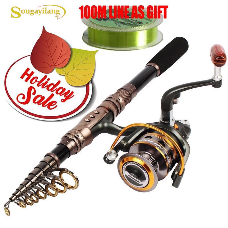 

Набор дорожной удочки и катушки Sougayilang - леска 100 м, бесплатно в подарок