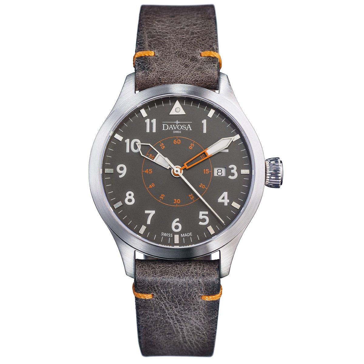 

Watch Mechanical Automatic Date Neoteric Pilot Swiss Made Orange [Davosa] 161.565.96 Men s