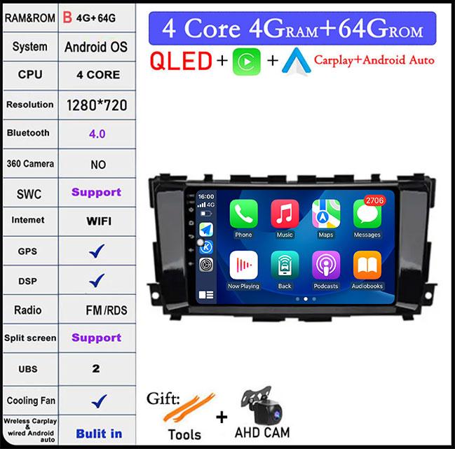 Android 14 For Nissan Teana 3 Altima 5 L33 2013-2020 Car GPS Radio Multimedia Video Player GPS Navigation