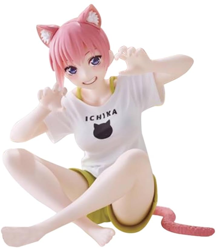 The Quintessential Quintuplets Desktop Cute Ichika Nakano Original Cat Room Wear 13cm Figure - Ver. - Approx.
