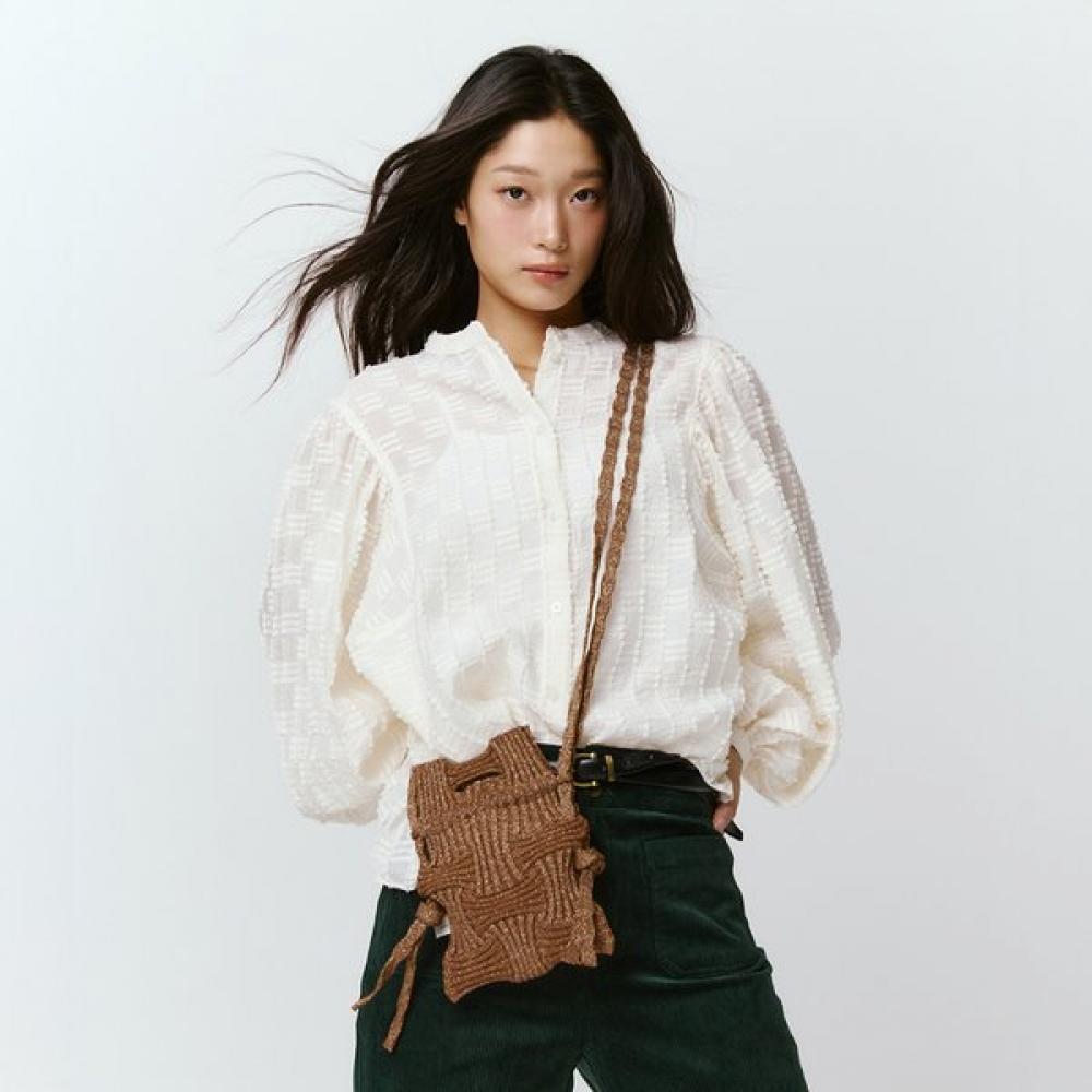 Pleatsmama Mini Crossbow Bag Glitter Camel