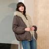 Sancai Women's 90% White Duck Down Furry Lapel Parka