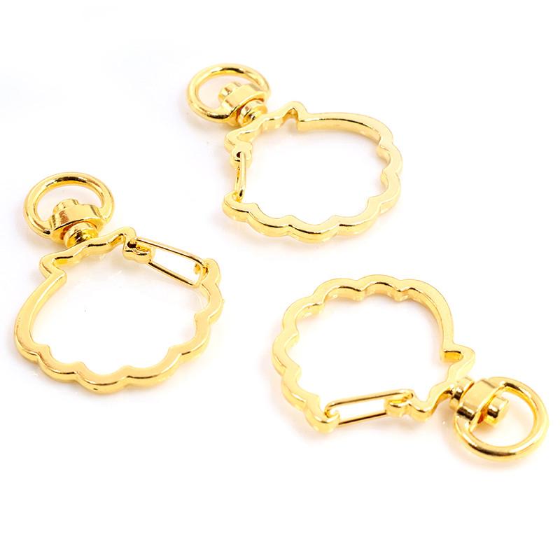 10pcs Cat Heart Snap Hook Trigger Clips Buckles For Keychain Lobster Lobster Clasp Hooks for Key Ring Clasp Jewelry Supplies