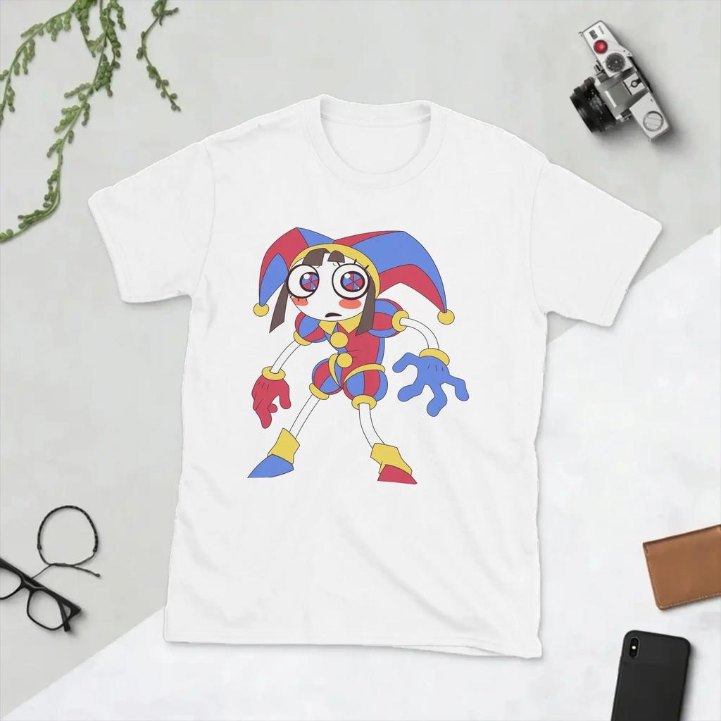 Cartoon Digitals Circus T-Shirt Men Jax and Big Hammer Novelty 100% Polyester Tee Shirt Crewneck Short Sleeve T Shirt Gift Tops