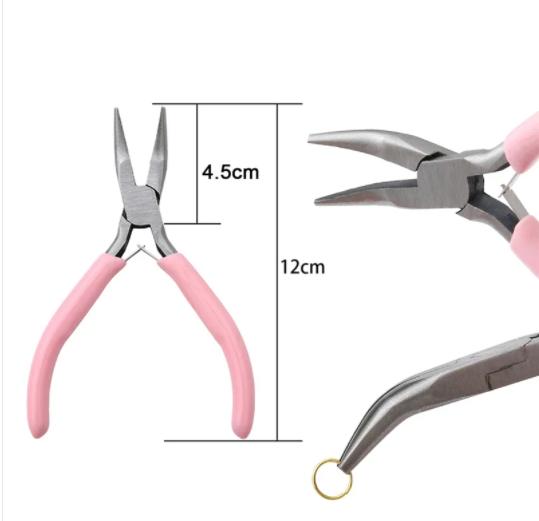 Mini 5Inch Round Concave Pliers Wire Looping Pliers Precision Jewelry Pliers Wire Looping Pliers for DIY Jewelry Making