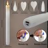 Rechargeable Taper Candles with USB Charge & Remote 9.6" Flameless LED Window Candles for Christmas Halloween Wedding Tealights