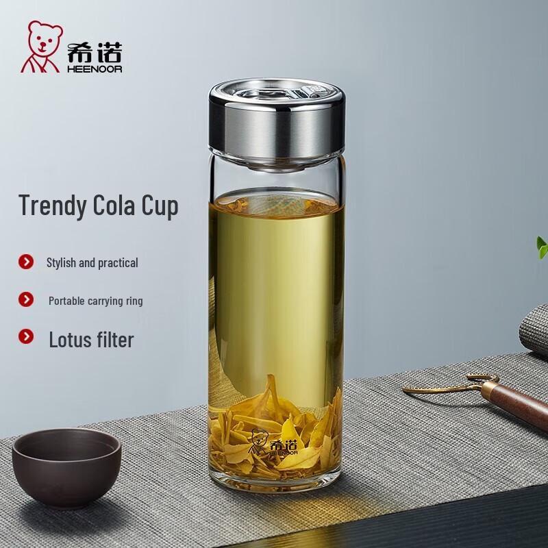 Heenoor High Borosilicate Glass Tea Infuser Mug