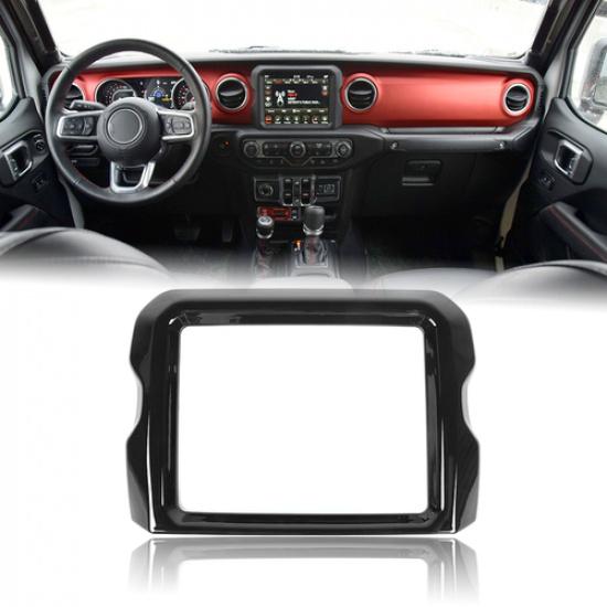 Mittkonsol 8,4'' GPS-navigationsskydd för Jeep Wrangler JL JT 18+ Svart