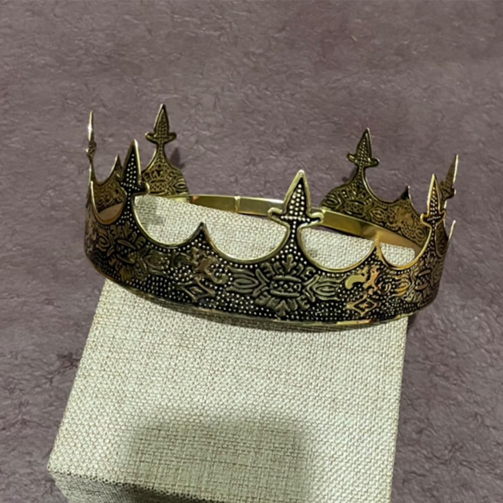 CALLARON Crown Cosplay Crown King Elephant Crown Tiara Hair Accessory Party Hat Fashionable Photoshoot Halloween Christmas Props Birthday Accessories