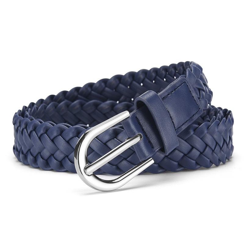 Fashionable Retro Versatile Braided Women’s Thin Belt Korean-Style High-End Elegant Everyday Casual Dress Belt (No Holes)