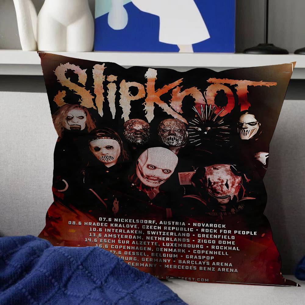 Band Rap Music S-Slipknot Cushion Cover Inches Farmhouse Decor Home Throw Pillow Covers For Couch Decorations