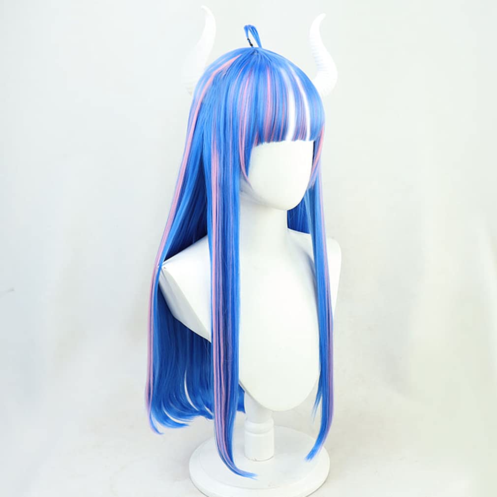 LAOBAO Ulti Cosplay Light Blue and Pink Mesh Perfect for and Events Wig, Heat-Resistant, Wig, Parties, Halloween,