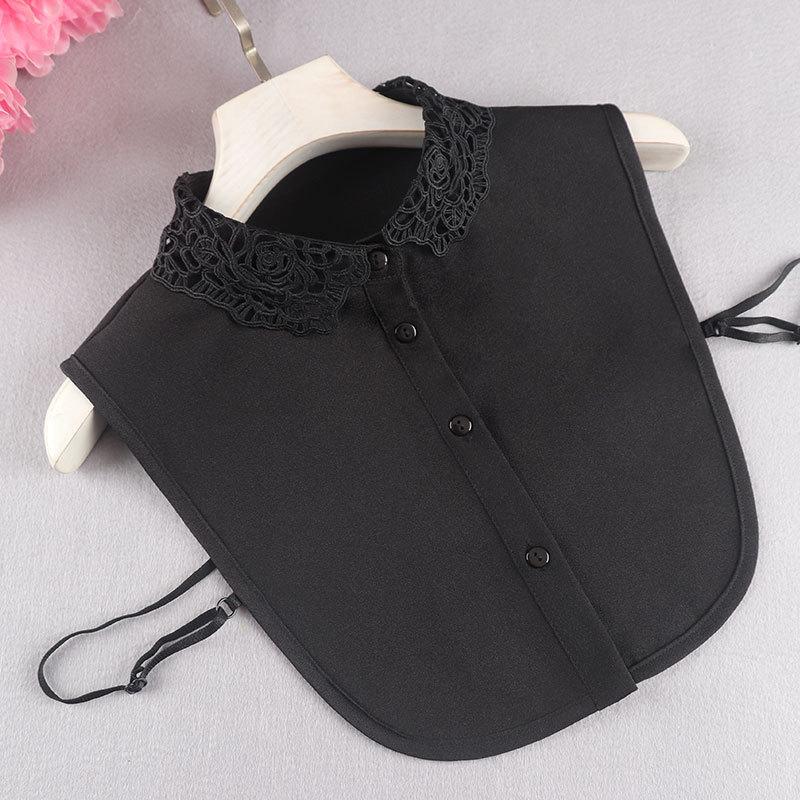 Linbaiway 18 Styles Female Chiffon Fake Collar for Women Blouse Shirt False Collar Ladies Lapel Detachable Collar Female Decor