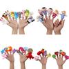 10pcs/set Cartoon Animal Finger Puppets Set Cute Mini Hand Finger Plush Doll Toy Comfort Toys for Baby