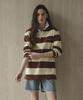 Seutyudioaenpaleukeu Striped Rugby Shirt_Brown