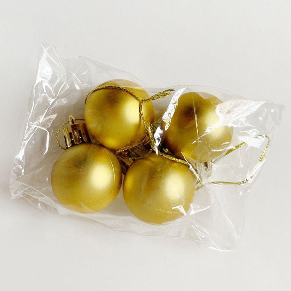 Fashion 3cm Christmas Ball Gift Crafts Party Supplies Christmas Tree Decorative Gold Matte DIY Hanging Ornament Ball Outdoor